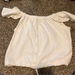 Madewell white off the shoulder top